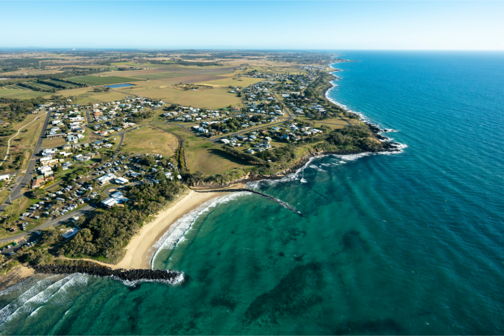 Elliott Heads in Bundaberg, showcasing the Coral Coastline and beach.